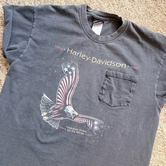 Harley Davidson Motown Taylor Michigan Eagle Graphic Tee T-shirt Large - Picture 2 of 4
